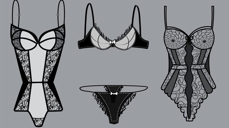 Illustration black lingerie 