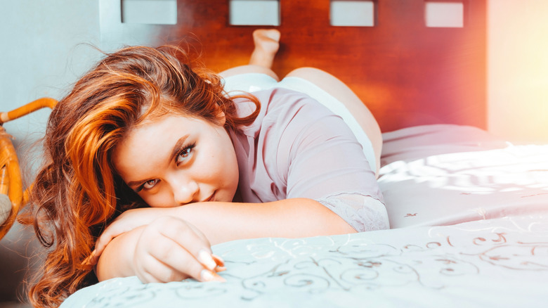 Woman on bed