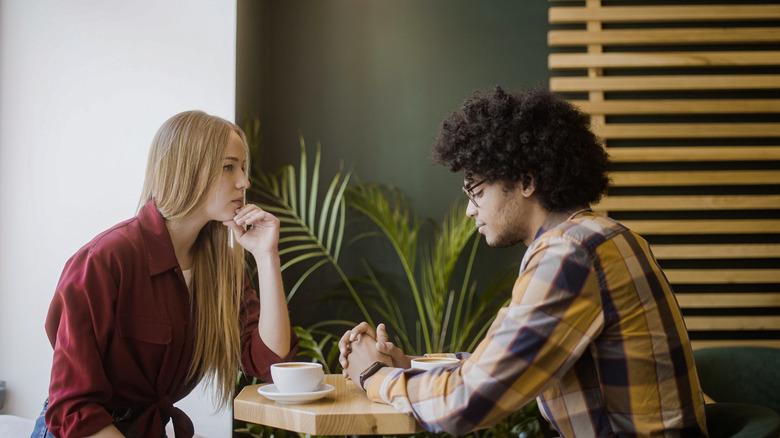 couple on tense date