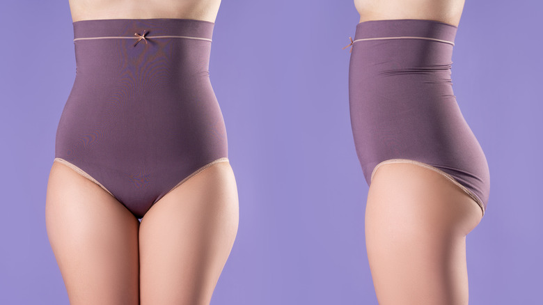 Shapewear underwear in purple