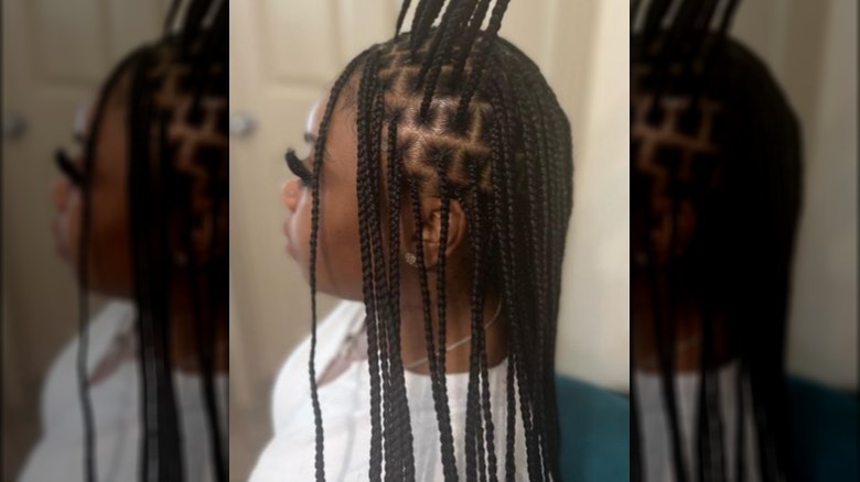 Microbraids woman