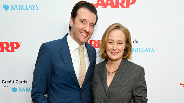 Michael Ryan and Jennifer Ehle at the AARP Movies for Grownups Awards in 2023.