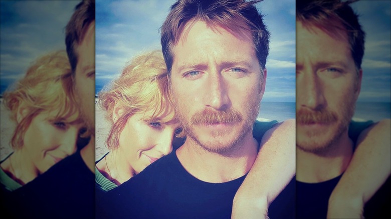 Kelly Reilly and Kyle Baugher taking a selfie together.