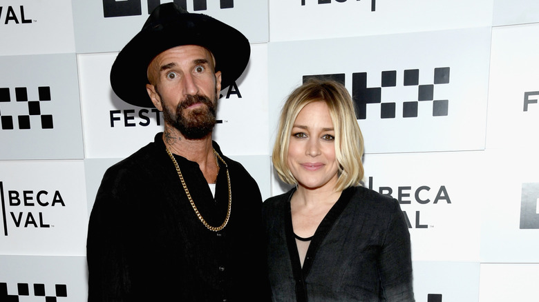 Stephen Kay and Piper Perabo at a red carpet event together.