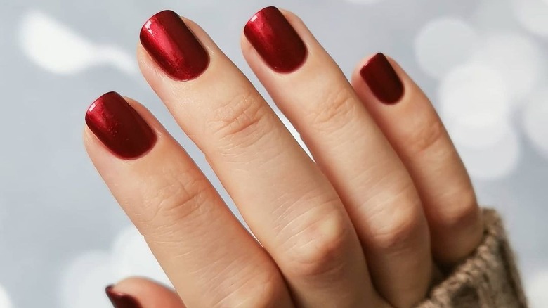 cool red nail polish