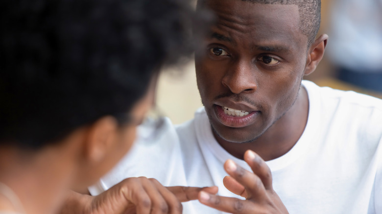 couple having candid discussion