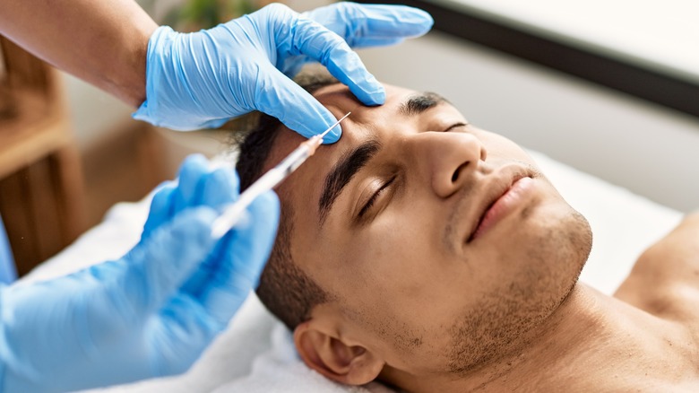 man getting botox