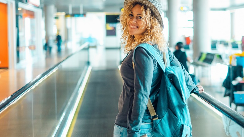 Woman at airport