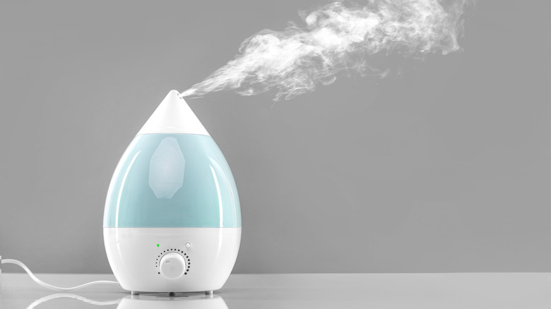 A humidifier in use