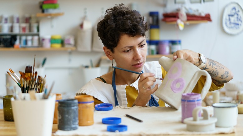 woman painting