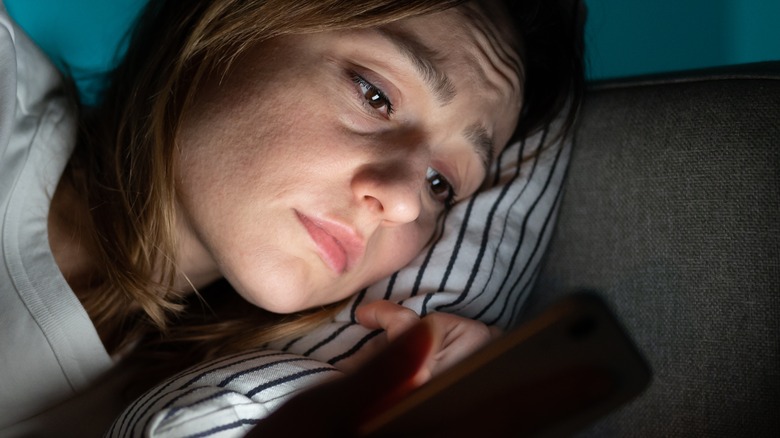 female using mobile phone