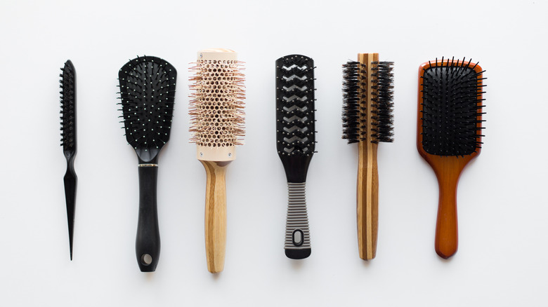 different hair brushes