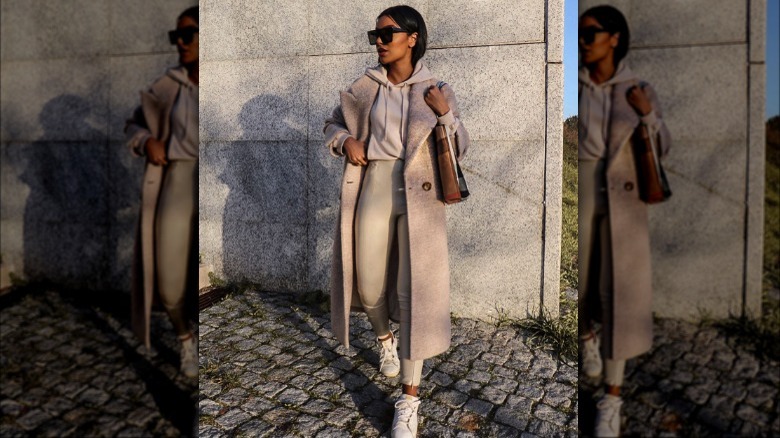 beige monochromatic outfit