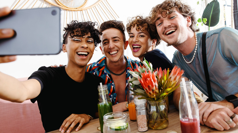 Group of friends taking a selfie 