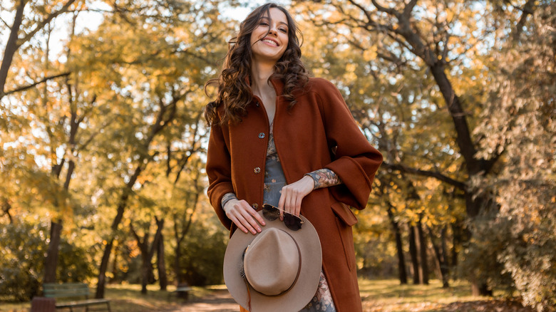 Woman outdoors in autumn