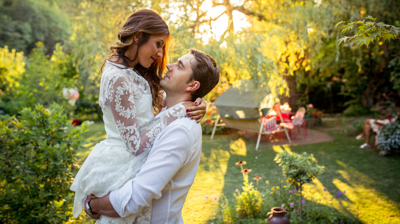 Backyard garden wedding