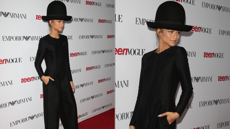 Zendaya with big hat